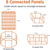 Amazon Basics Portable Foldable Octagonal Metal Exercise Dog Playpen - Single Door / 42"H - image 3