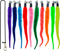 miwoowim 12 Pack Cat Wand Toy Refills with Bells - 10 Worms Refill