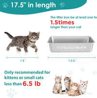 Stainless Steel Cat Litter Box - 17.5"L x 13.5"W / 4" H - image 4