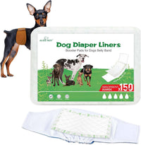 Dog Diaper Liners 100ct Super Absorption Disposable Dog Diaper - Regular / 150
