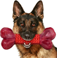 Tough Dog Toys for Aggressive Chewers: Beef Flavored Long Lasting Dog - 1 PC-Beef-Red