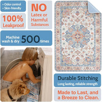 Washable Pee Pads for Dogs, Non-Slip Potty Pads - Beige / 48"x32" (Pack of 2) - image 4
