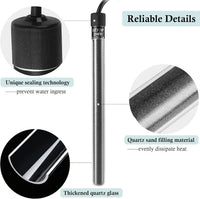 HITOP Mini Submersible Aquarium Heater 50W Digital Heater for Fish - (30-50Gal) 200W - image 3