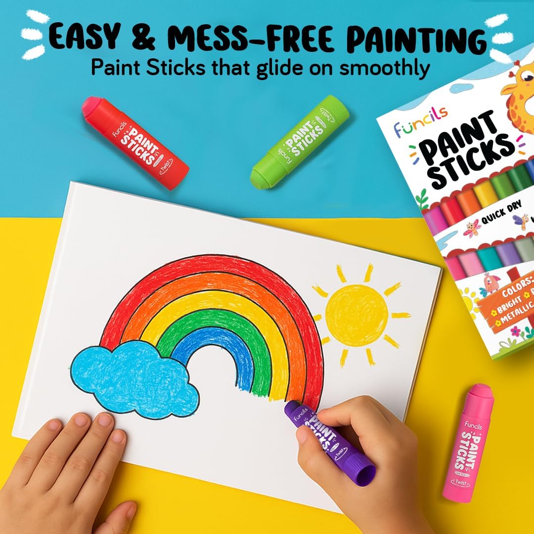 24 Thin Washable Paint Sticks for Kids - 36 Thick - image 4