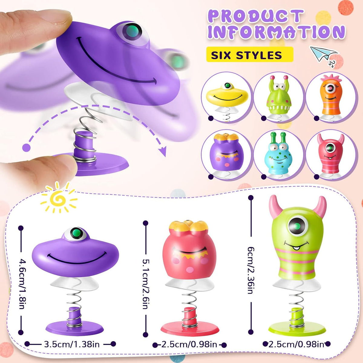 Deekin 100 Pcs Big Eye Animal Spring Launcher Toys - 24 - image 2