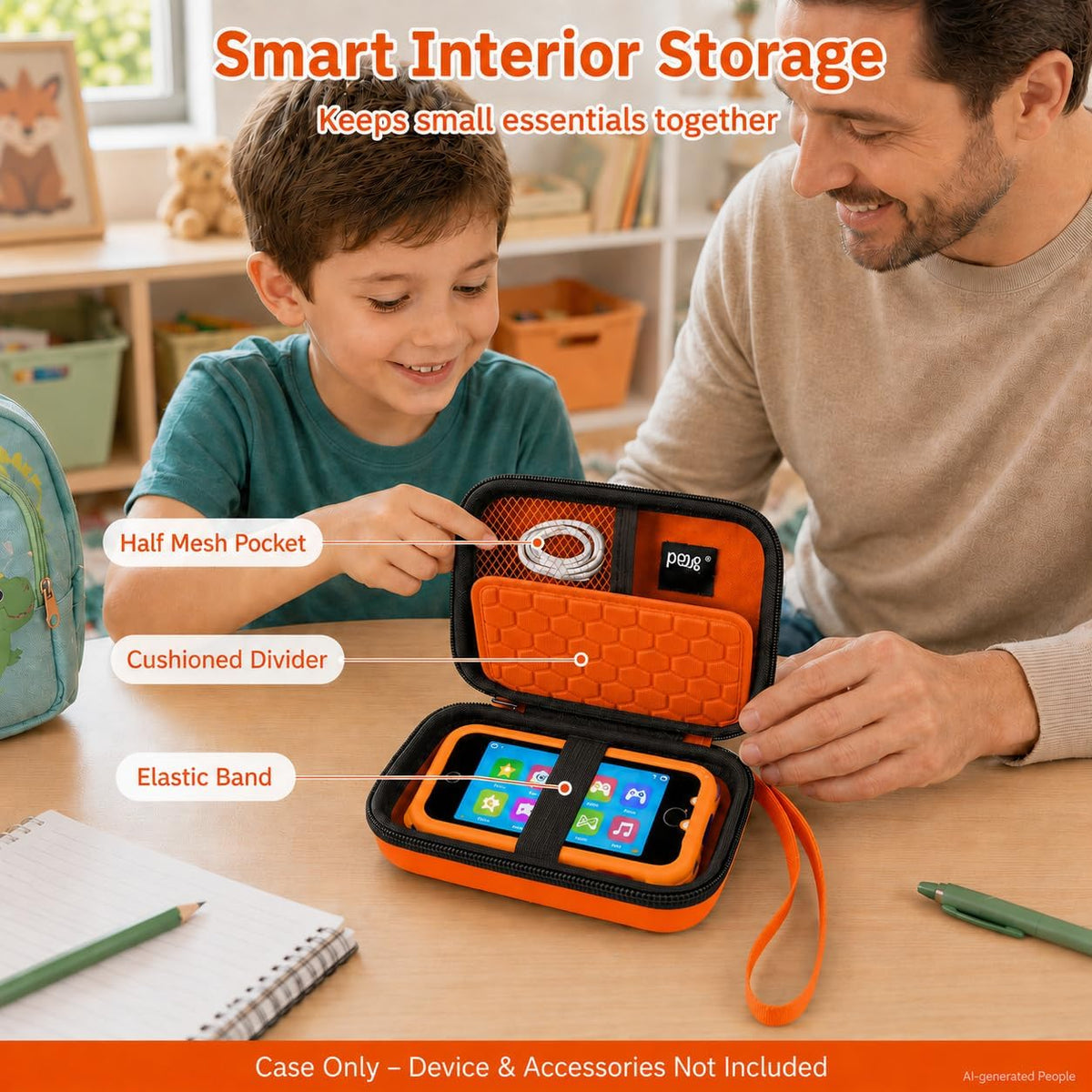 ALKOO kids smartphone case, zip carrying box for kids toy phones and learning cameras - view 33
