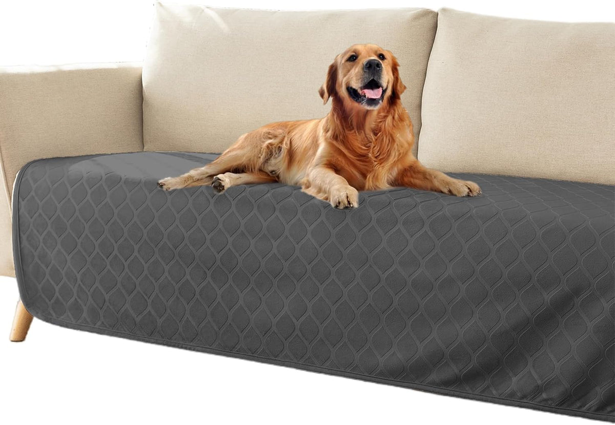 Waterproof Dog Blanket, Soft Reversible Throw for Couch & Bed Protection – Essentials for Dogs - Darkgrey+grey / 30x70 Inch (Pack of 1)