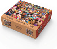 Nattork Jigsaw Puzzle 1000 Pieces for Adults - Dog Coffee - image 4