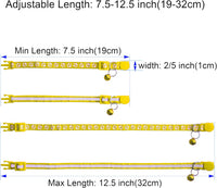 2 Pack Breakaway Cat Collars with Bells - Yellow - image 2