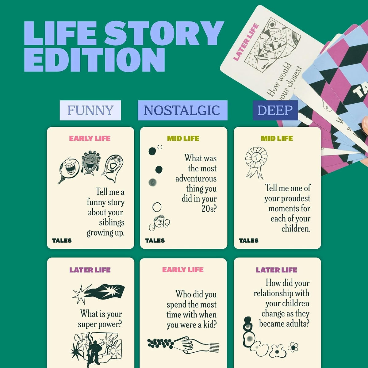 TALES 150 Conversation Cards, Create Meaningful Connections - Life Story Edition - image 4