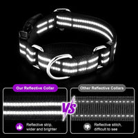 Martingale Collar for Dogs, Reflective Escape Proof, M - Sliver / Large - image 2