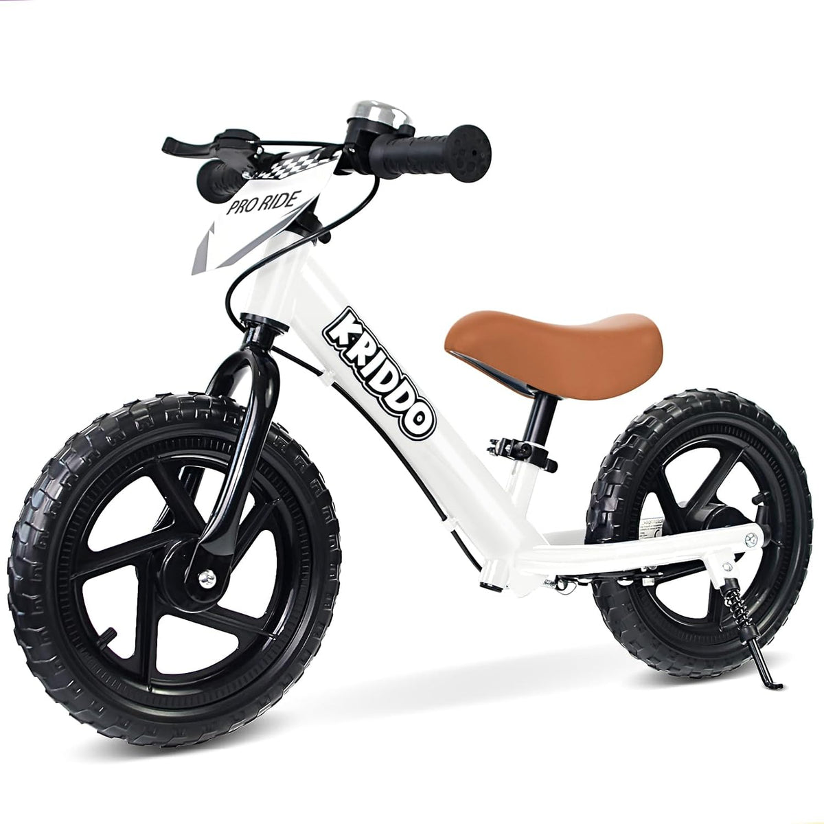 KRIDDO Pro toddler balance bike with hand brake, kickstand and thick tires - view 3