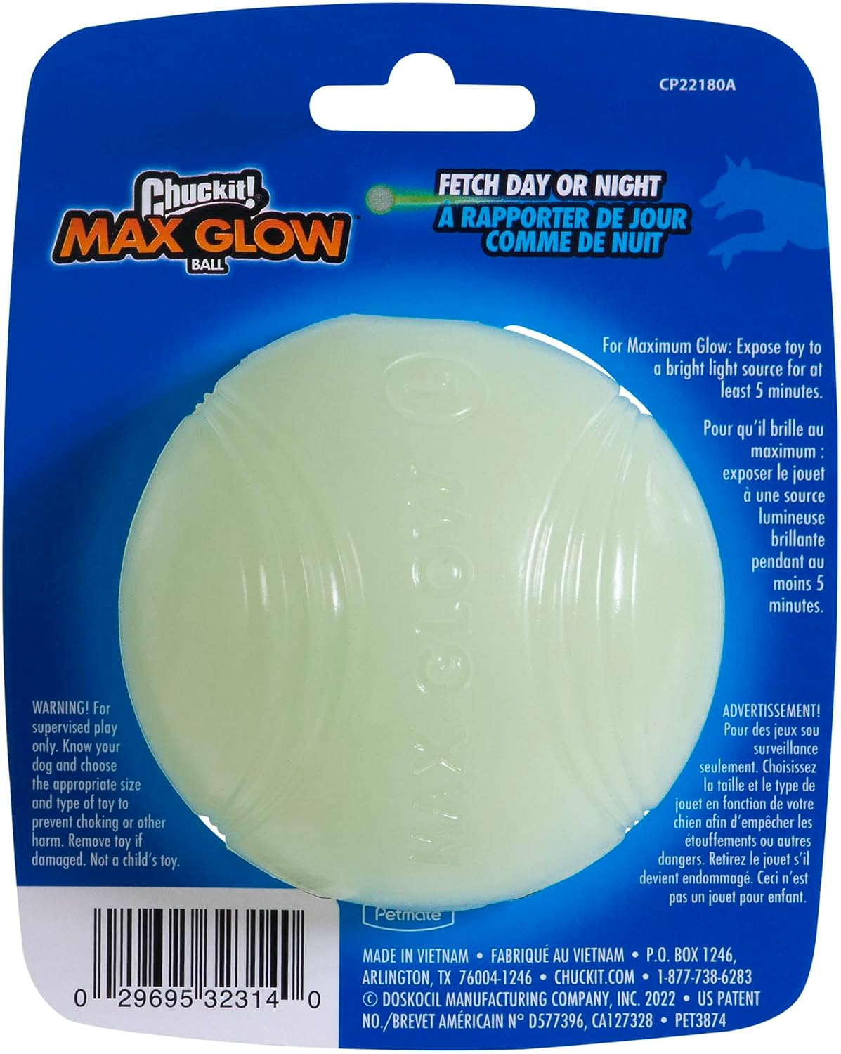 Chuckit! Max Glowin the Dark Bouncy Ball for Dogs, Large 3in - Large (Pack of 12) / Pack of 1 - image 3