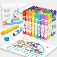 Shuttle Art Dot Markers, 10 Colors Washable Markers for Toddlers - 40 Colors / 40