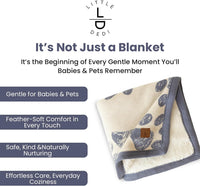 Small Pet Blanket, 100% Organic Cotton - Blue - image 4