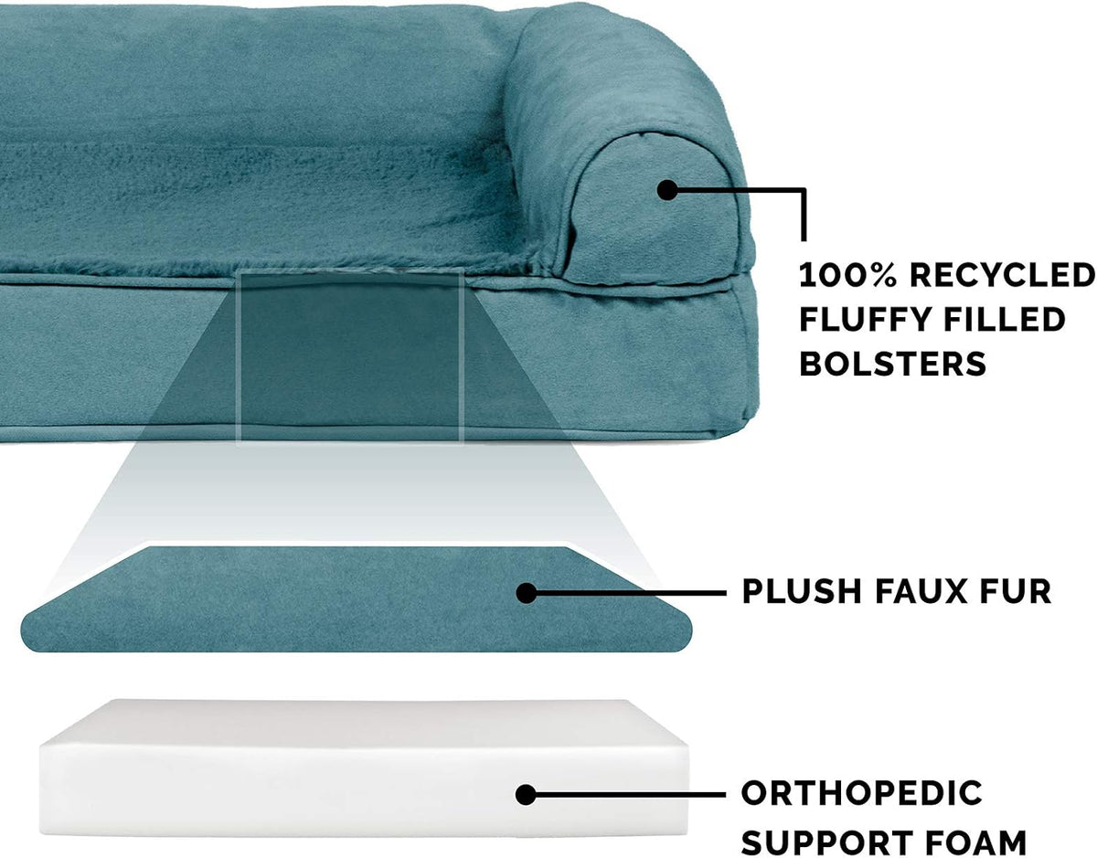 Furhaven Orthopedic Dog Bed for Large Dogs w/ Removable Bolsters - Jumbo Plus / Deep Pool - image 4