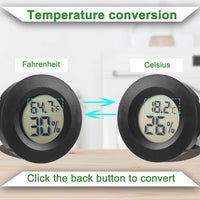 Reptile Thermometer and Humidity Gauge Digtal Terrarium Thermometer - 2 / Circular - image 3