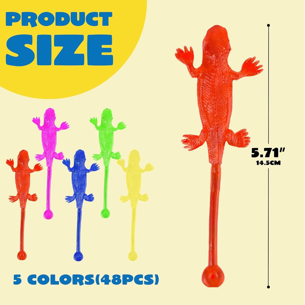 JOYIN 120Pcs Glitter Sticky Hands Party Favors - 48 / Sticky Lizards - image 2