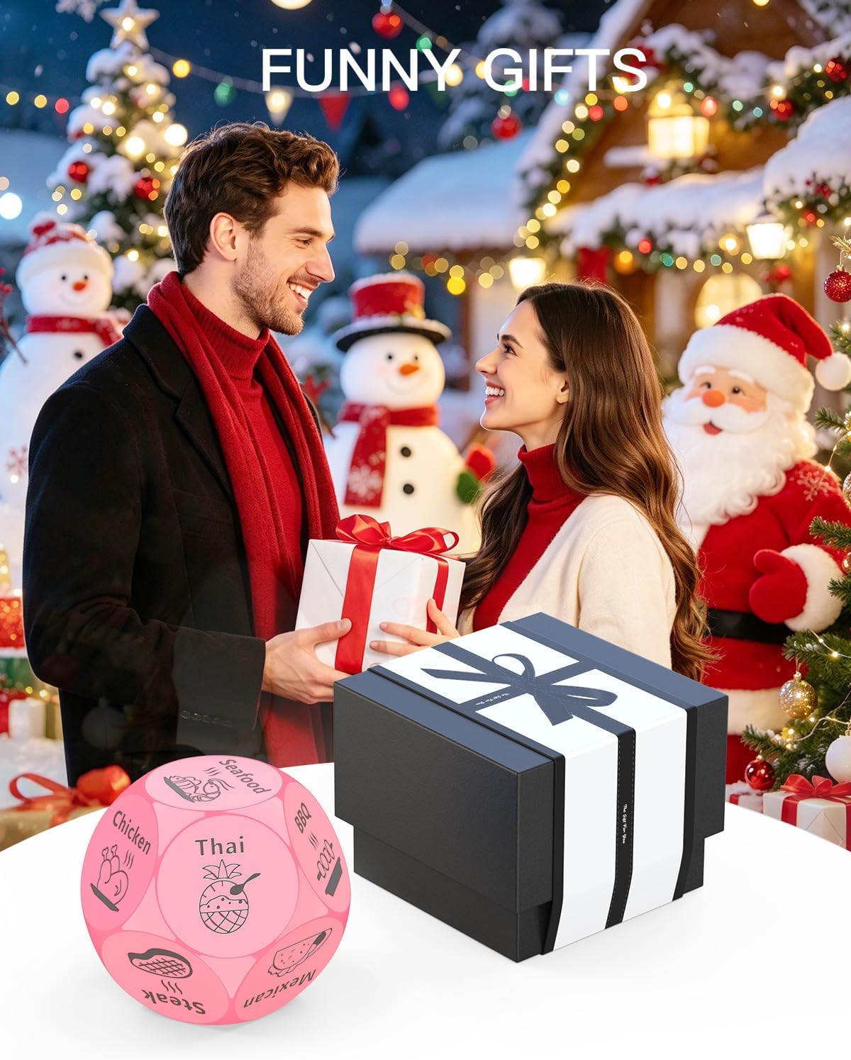 LLYZZ 12-sided food decision dice with engraved dinner options - view 8