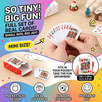 SHOWHIHI mini playing cards, 20 tiny red decks of 54 cards each, 1.65 inches tall - view 8