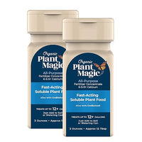 Organic Plant Magic - Truly Organic™ Easy to Use Soluble Plant Food Shaker: All-Purpose Fertilizer Concentrate for All Flower Vegetable Herb Fruit Tree Indoor Garden & House Plants [Two 3 oz Shaker]