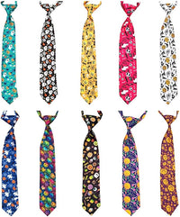 PET SHOW 10pcs Pack Halloween Big Dog Ties Neckties for Large Breed Dogs XL Adjustable Holiday Grooming Accessories Neck Ties Bowties Girl Boy Festival Costumes Photography Party Gift Favor