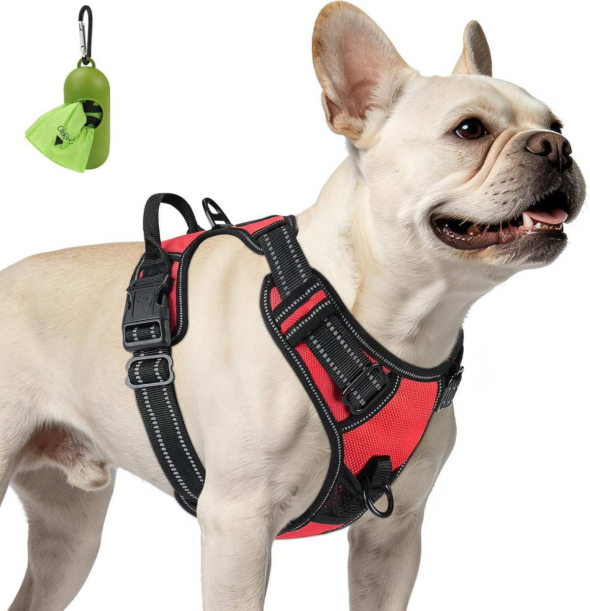 Joytale No Pull Dog Harness Medium Sized Dog, Front Clip - Small / Red