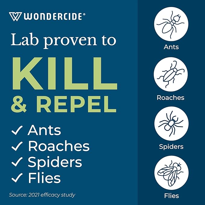 Wondercide - Indoor Pest Control Spray for Home and Kitchen - Ant, Roach, Spider, Fly, Flea, Bug Killer and Insect Repellent - with Natural Essential Oils - Pet and Family Safe — Lemongrass 32 oz