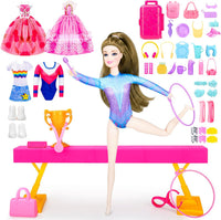 TQRAZ 76 Pcs Doll Car Playset Clothes and Accessories with 11.5 Inch - 258 pcs