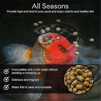 BIG Kahuna Koi Fish Food- 4.5 lbs Jug – Made in The USA - Koi Food Floating Pellets – 3/16" - 1/4" Pellet Size – 32% Protein Fish Food – Rich in Nutrients