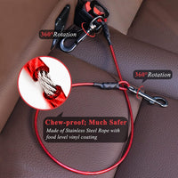 VIVAGLORY Dog Seatbelt Tuffbelt Dog Car Harness, XS - 33 Inch / Red - image 2