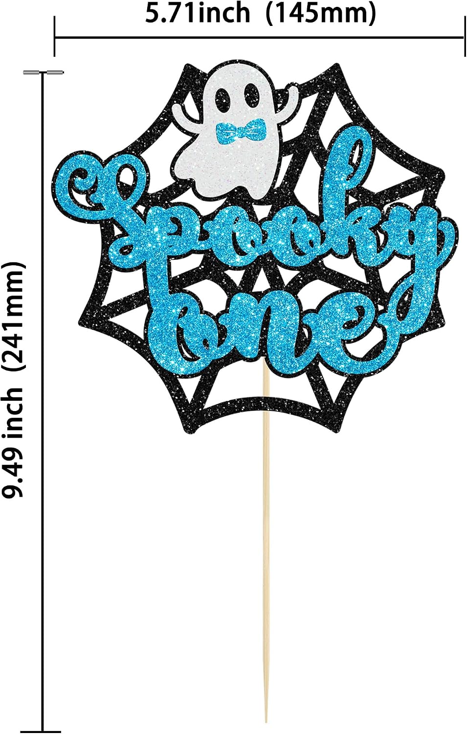 Gyufise Halloween baby shower cupcake toppers with Oh Baby ghost designs on picks - view 35