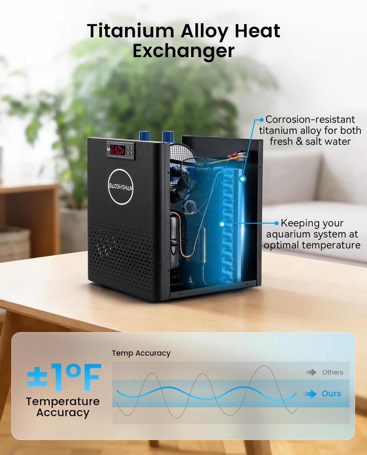 1/10 HP Aquarium Chiller 42 Gal Fish Tank Water Chiller 110V – Essentials for Fish - 100L - image 4