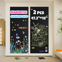 Magnetic Whiteboard Contact Paper - Black X 2pcs / 47.2"W x 18"H