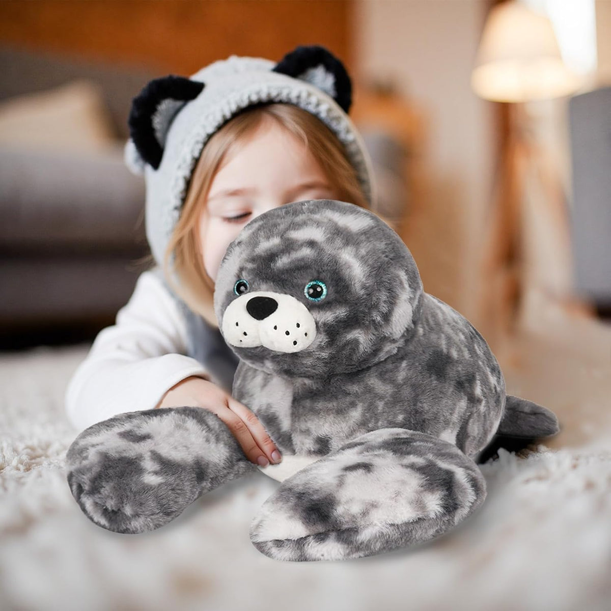 Niuniu Daddy Weighted Stuffed Animals - 3.3 Pounds / Seal / Ocean - image 2