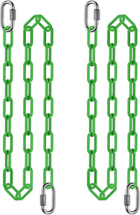 BeneLabel 40 inch yellow coated heavy duty hanging chains with carabiners - view 2