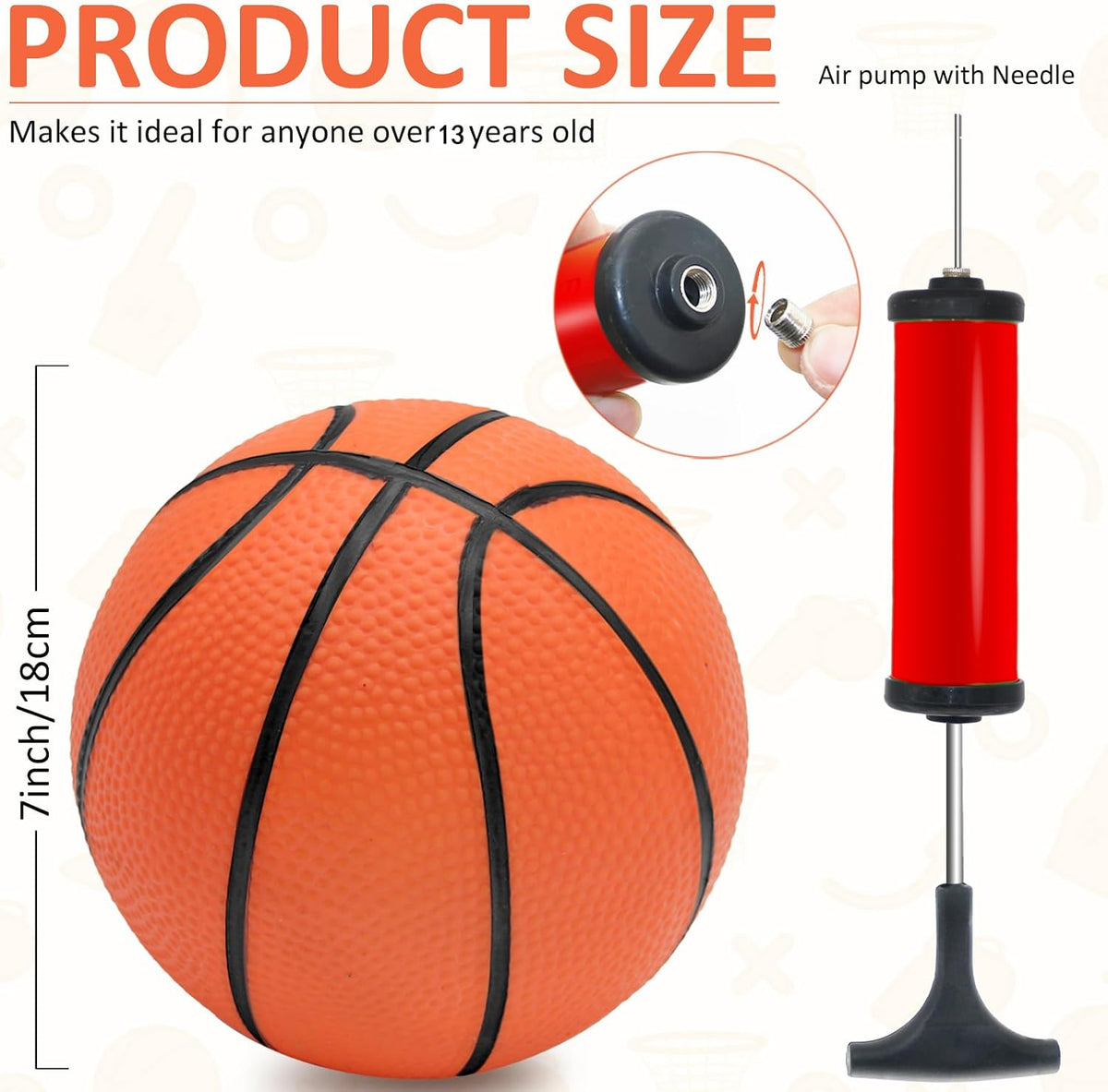 Oleitodh 42 piece colorful 5 inch mini basketball balls with air pump - view 12
