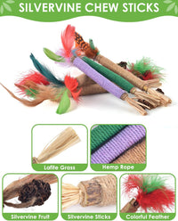 TINDTOP Catnip Chew Toys for Cats - 12 Pack Colorful - image 3