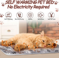 2 Pack Self Warming Cat Dog Bed Pad - Black / 22'' X 18'' / Dog Paw - image 3