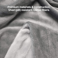 PetFusion Premium Dog and Cat Blanket, Grey or Brown – Essentials for Dogs - Plush / Small (31 x 27") / Grey - image 4