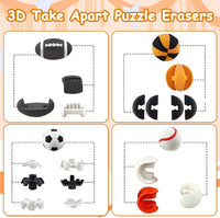 Satomoto musical puzzle erasers shaped like guitars, pianos, violins and gramophones - view 8