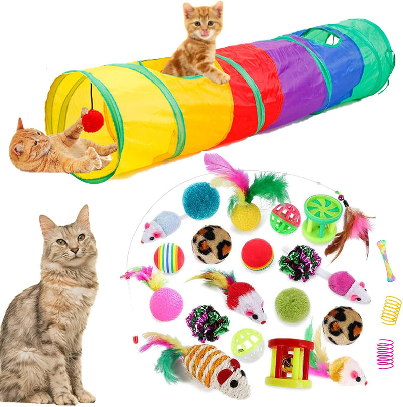 32Pcs Cat Toys Kitten Interactive Pet Toys Assortments - 2 way