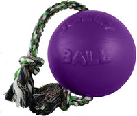 Jolly Pets Romp-N-Roll Rope & Ball Dog Toy - Purple / Small (4.5 in) - image 2