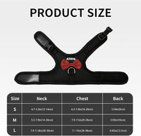 Breathable Bunny Harness and Leash Set with Cute Bow, Black S – Essentials for Small Pets - M / Black - image 2