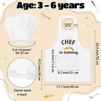 4Pcs Kids Apron and Chef Hat Set Gift for Girls Boys - Training & Master - image 2