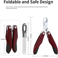 Dog Nail Trimmers & Dog Nail Clippers for Grooming - Small Dog Nail Clippers - Safe and Easy Stainless Pet Supplies