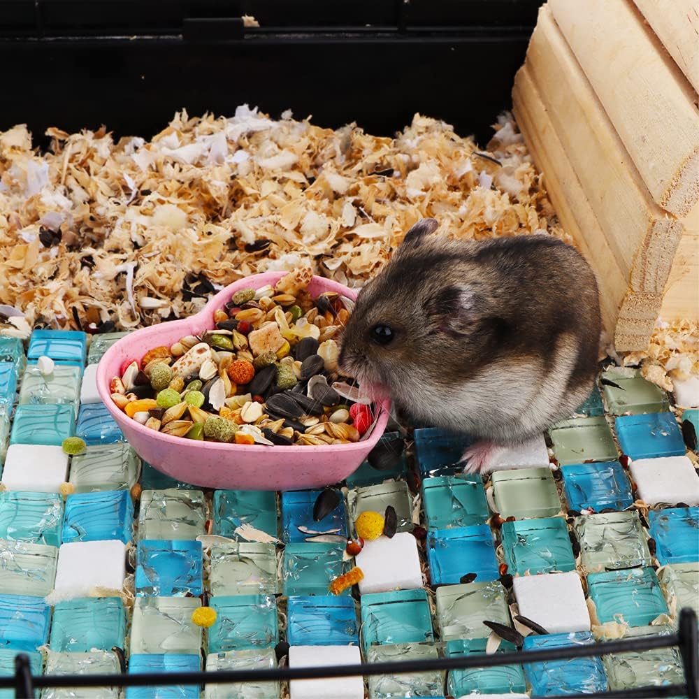 3 Pack Hamster Food Dish Small Cute Shape Food Bowl for Hamster - image 2