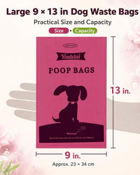 Dog Poop Bags Rolls with Dispenser, Keep Hands Clean 450 Count - 390 Red -Scented - image 2