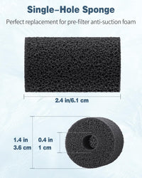 Pawfly 12 Pack Pre-Filter Sponge - 0.4″ | 1.4″D × 2.4″L - image 2