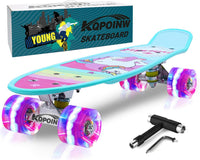 Skateboards, 22" Complete Skateboard - Blue Unicorn
